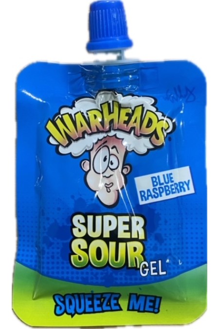 Warheads superzure gel blauwe framboos